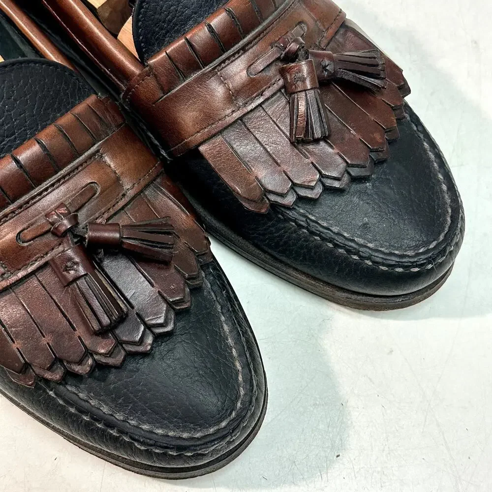 EUC Rancourt & Co x H. S. Trask Moccasin Tassel Loafer Handsewn Maine USA 11.5 D